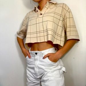 Beige crop top